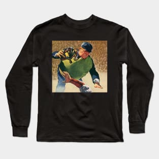 Vintage Sports Baseball Player, the Umpire Long Sleeve T-Shirt